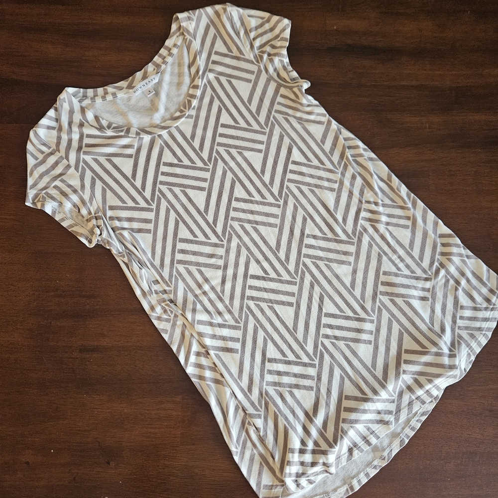 Striped Geometric Pattern Women's Top
